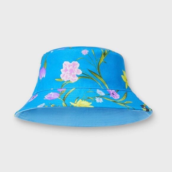 Fabletics Reversible Floral Blue Bucket Hat NWT OS - Picture 2 of 9